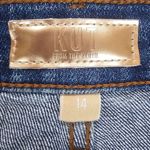 NWT Kut From the Kloth Jeans Womens Size 14 Wide Leg Sienna Rolled Hem Stretch - Picture 10 of 16